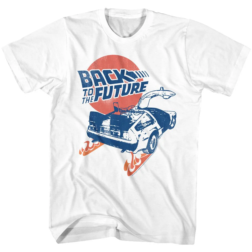 Unisex Adult T-shirt Rockinstone Back To The Future Movie White Sizexxl