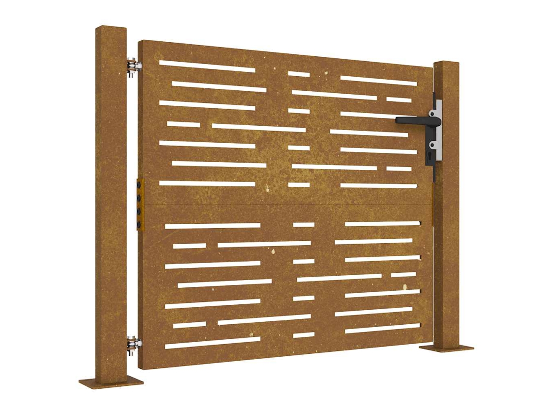 Garden Gate, Garden Gates Vidaxl Marrom Aço (100 X 75 Cm)