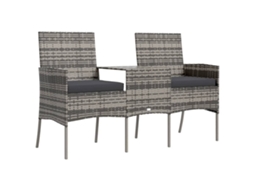 Garden Sofa With Tea Table, Garden Sofas With Tea Tables Vidaxl Antracite Rattan / Vime (n/a)
