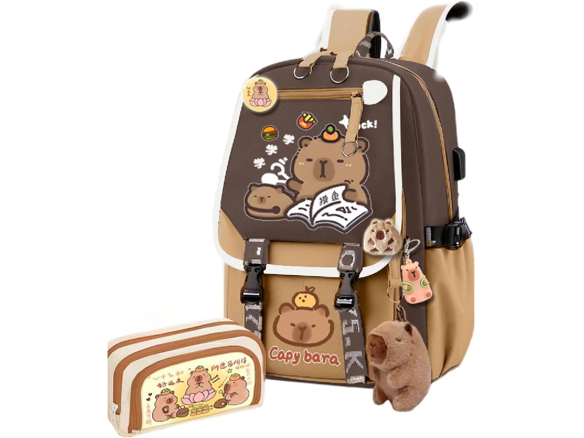 Conjunto De Mochila Escolar Infantil, Com Estojo Elysve
