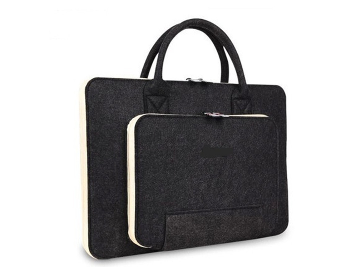 Capa Para Laptop Cinza Claro De 17 Polegadas, Capa De Feltro Para Laptop Com Alça Slowmoose