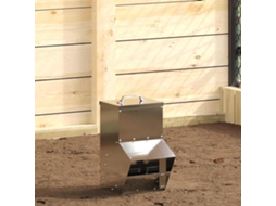 Vidaxl Comedouro Para Galinha Prateado 20 X 25 X 35 Cm Aço Galvanizado