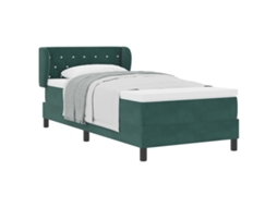 Cama Box com Colchão Verde escuro 100 X 200 Cm Veludo MAISON EXCLUSIVE
