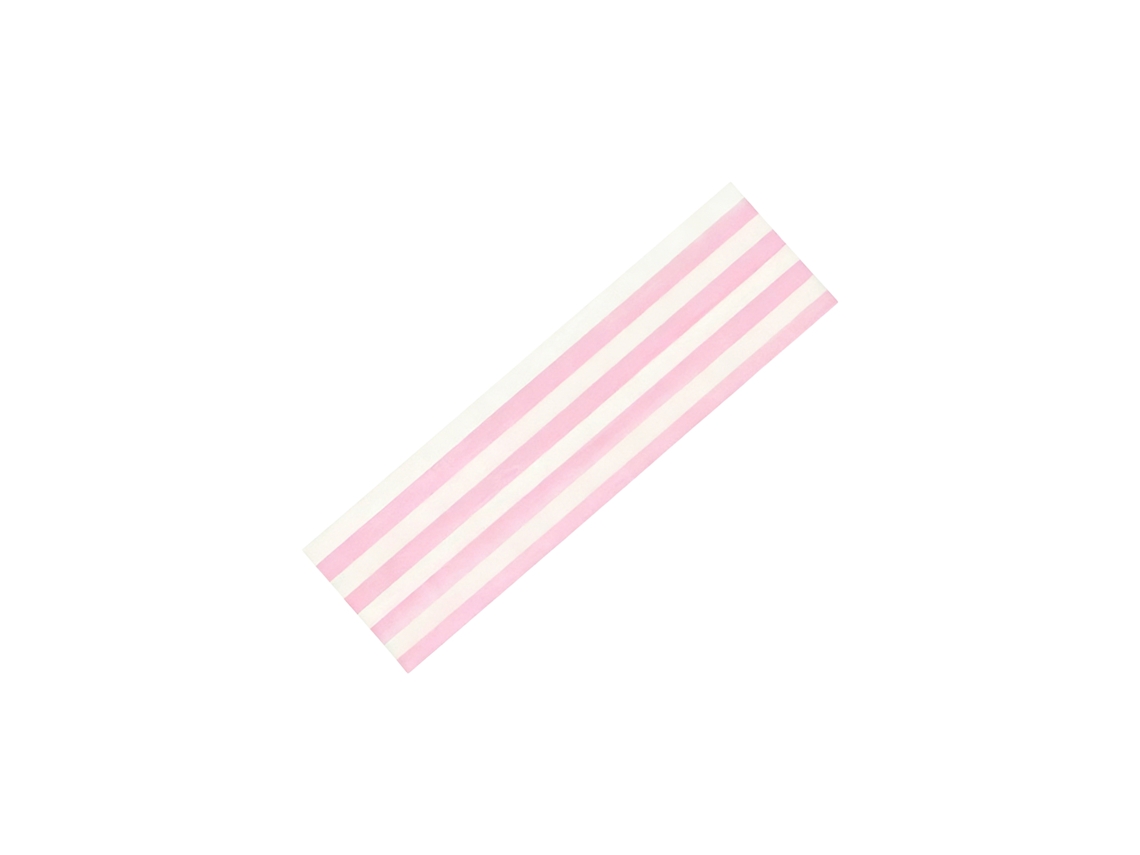 Cinta de Cabeça Listrada Rosa Branca