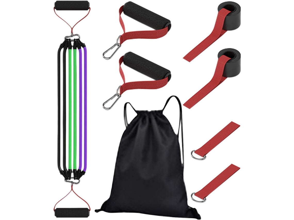 Faixas De Resistência, Equipamento Para Fitness | Portátil Com Barra Látex Natural Exercícios Em Casa, Ioga