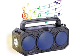 Rádio Solar Portátil GOKOCO com Lanterna Estéreo Fm, Carregamento Usb e Função Manivela
