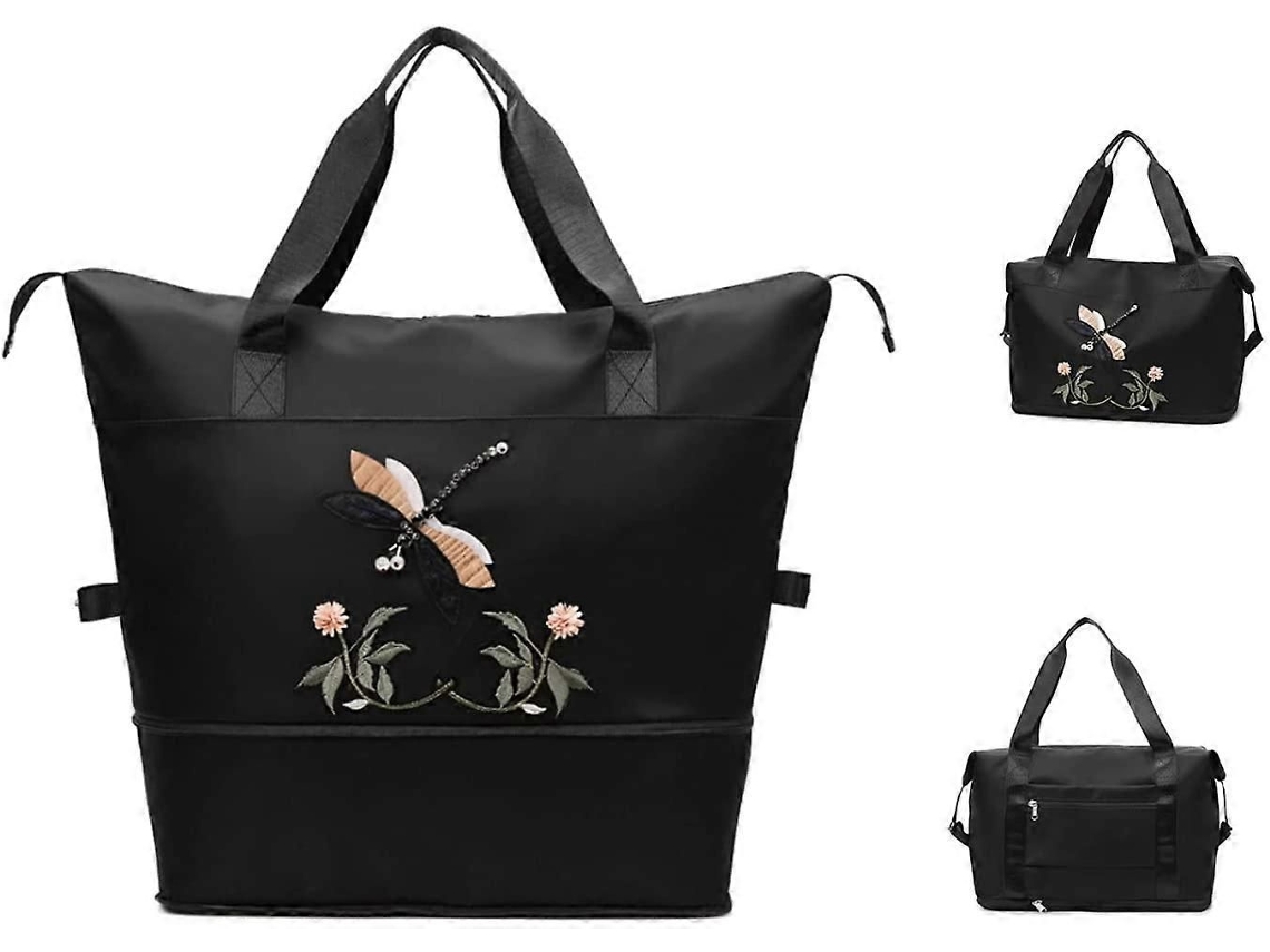 Mala De Viagem Dobrável, Portátil, De Grande Capacidade, Em Tecido Oxford Impermeável, Leve, Ideal Para Compras, Academia E Esportes (roxo Escuro).