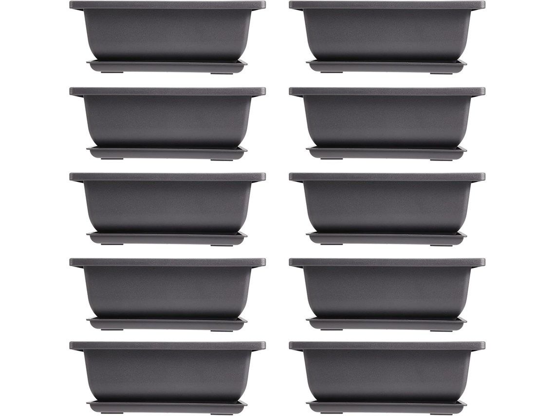 Conjunto De 10 Vasos De Treinamento Para Bonsai Com Bandeja, Vasos De Plástico Para Cultivo De Bonsa Gokoco