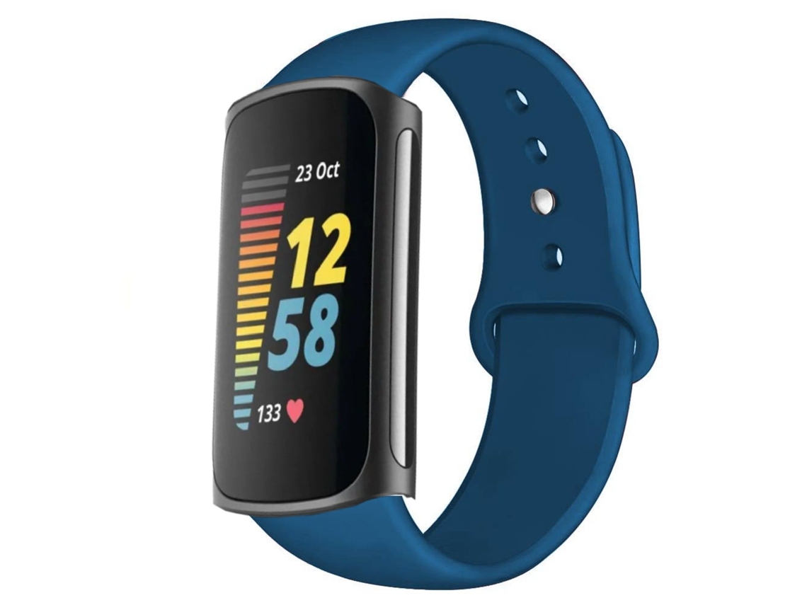 Bracelete Silicone Líquido para Azul Fitbit by Google Charge 5