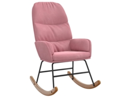 Cadeira de Baloiço Veludo Rosa MAISON EXCLUSIVE