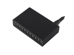 Mali carregador de Parede Usb com 10 Portas 60w 10a para Celular e Tablet, Design Compacto e Seguro