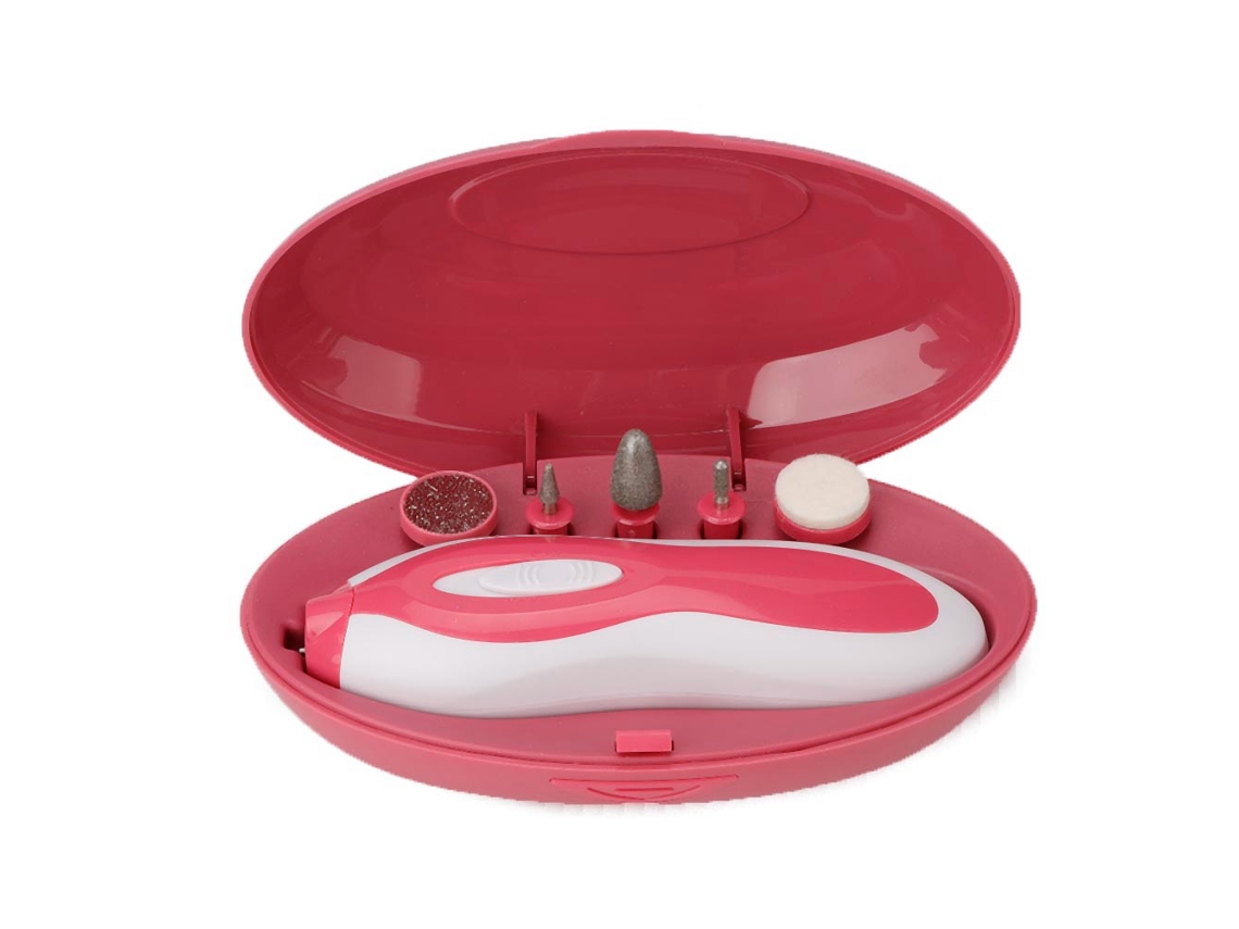 Conjunto De Furadeira Elétrica Multifuncional Para Unhas Com Lâmpada Led, 5 Cabeças De Esmerilhamento E 2 Velocidades