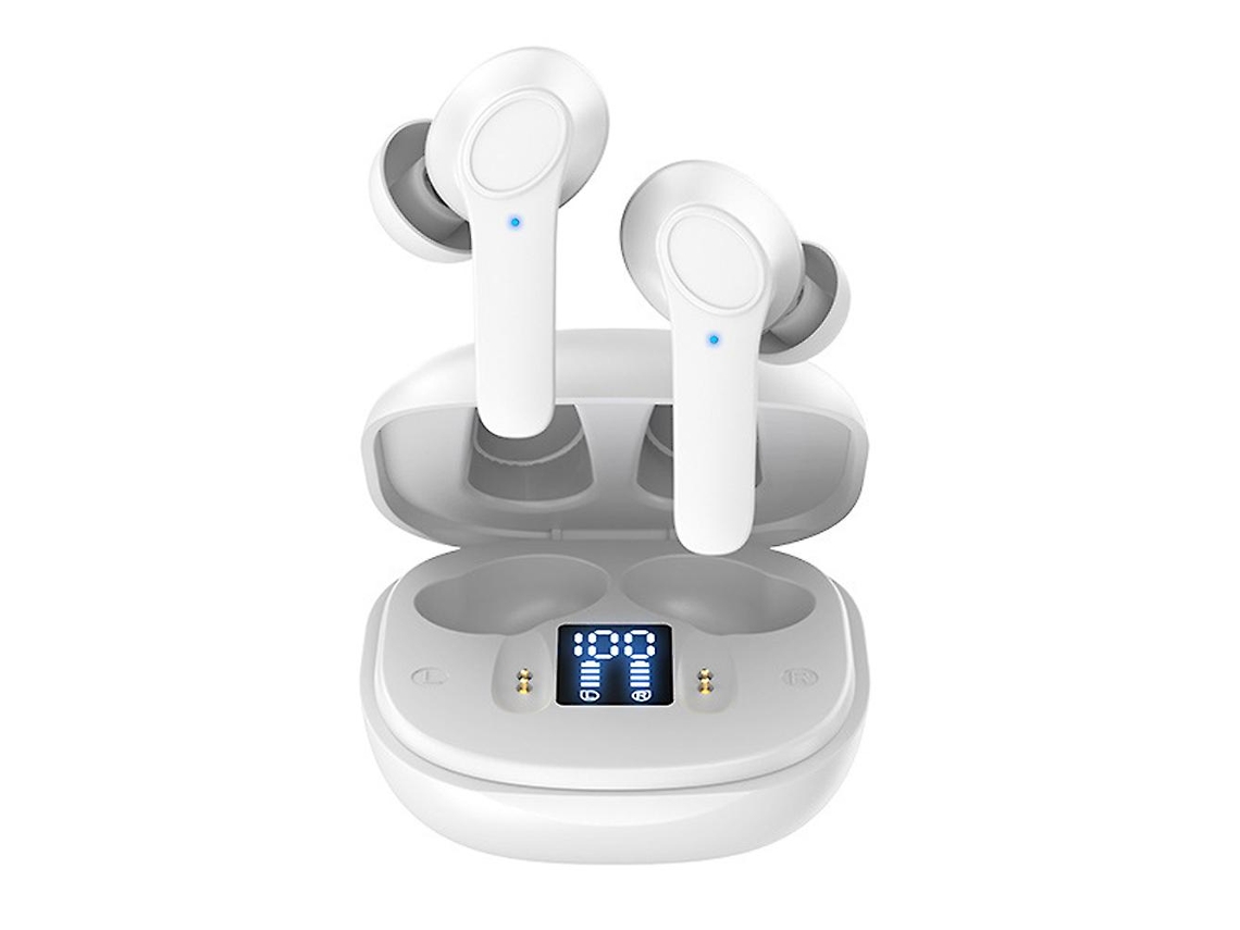 Auriculares Bluetooth True Wireless Ipx6 sem fio à prova d'água com estojo de carregamento incluído branco