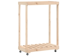 Suporte Para Lenha Vidaxl Marrom Madeira De Pinho Maciça (40 X 108 X 76.5 Cm)