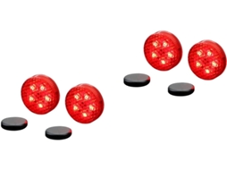 Ultechnovo Conjunto De 4-luzes Led Anticolisão Para Portas Carro, Impermeáveis, Com Luz De Advertência Vermelha