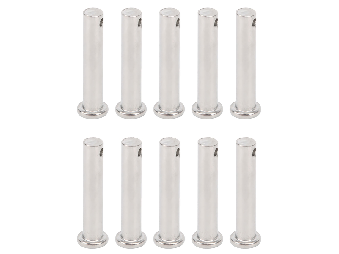 Pinos De Grife Redondo Cabeça Plana Aço Inoxidável 304 M8x40mm Para Peças De Movimento Linear 10pcs