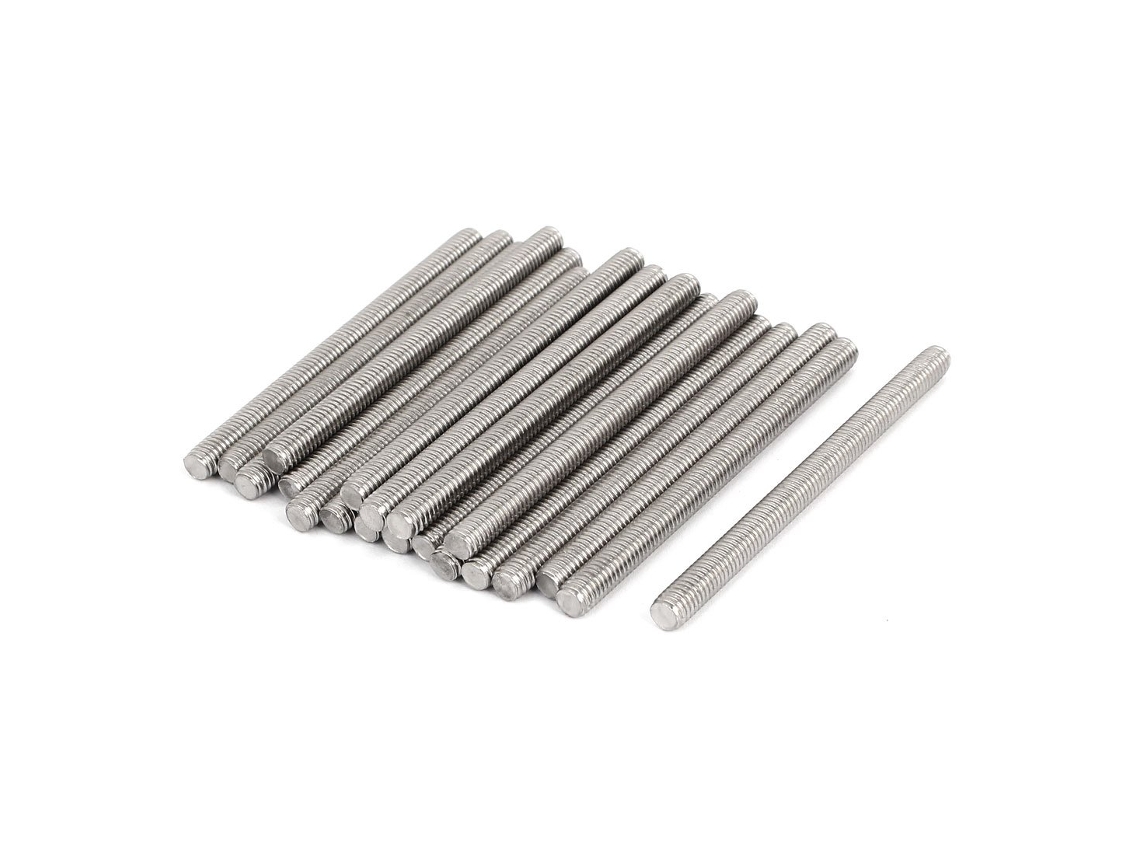 Haste roscada M6 x 80mm em aço inox 304, 20 unidades, para bricolagem CHABERLU