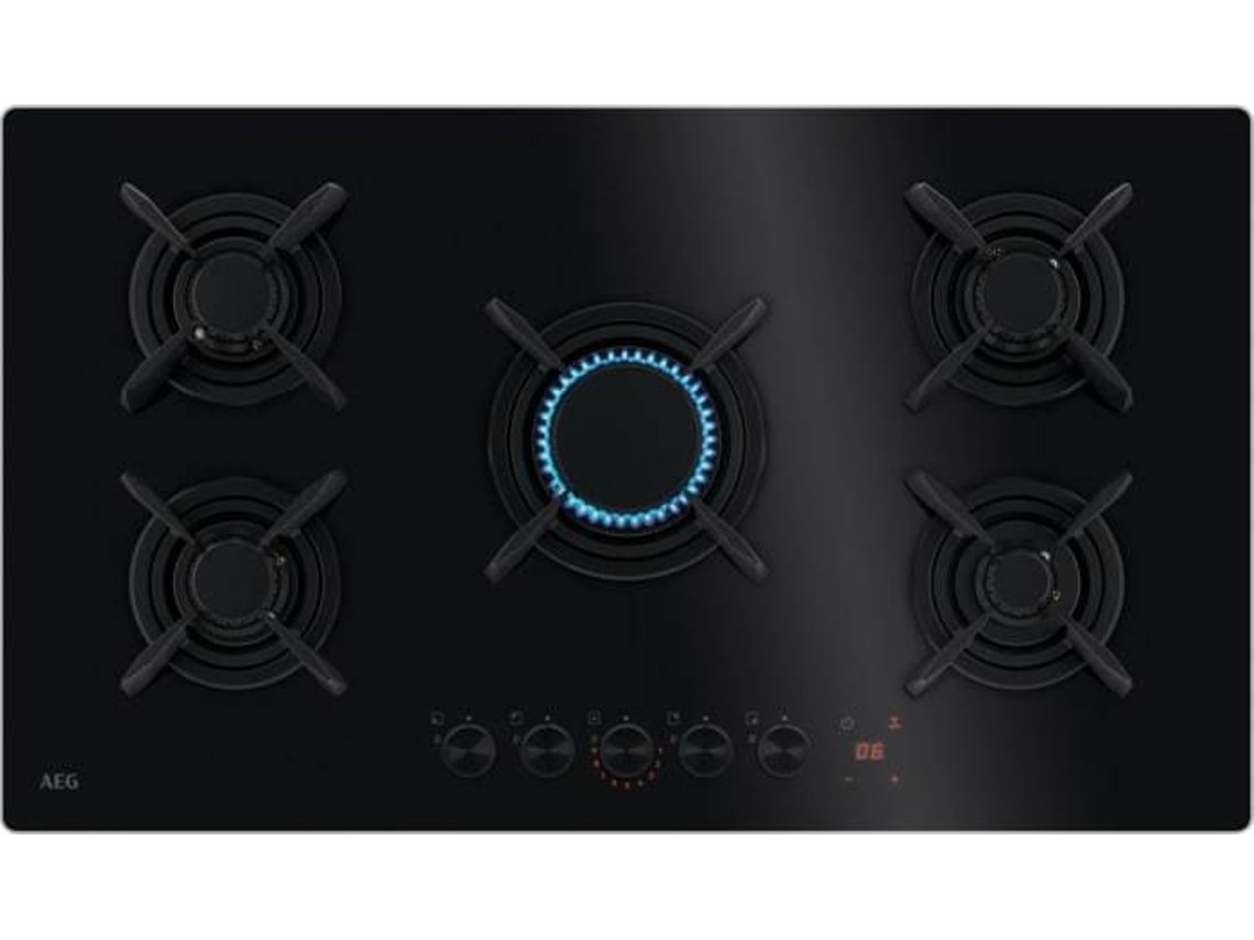 Placa de Gás AEG HKB95453NB (Gás Natural - 88 cm - Preto)