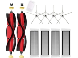Peças de Reposição e Acessórios para Aspirador de Pó Xiaomi Roborock S5 Max, S6 Pure, S6 Max V, S50: 2 Escovas de Rolo, 4 Escovas Laterais BRILVIBERA