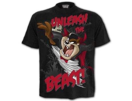T-shirt Taz  LOONEY TUNES (S - Algodão - Preto)