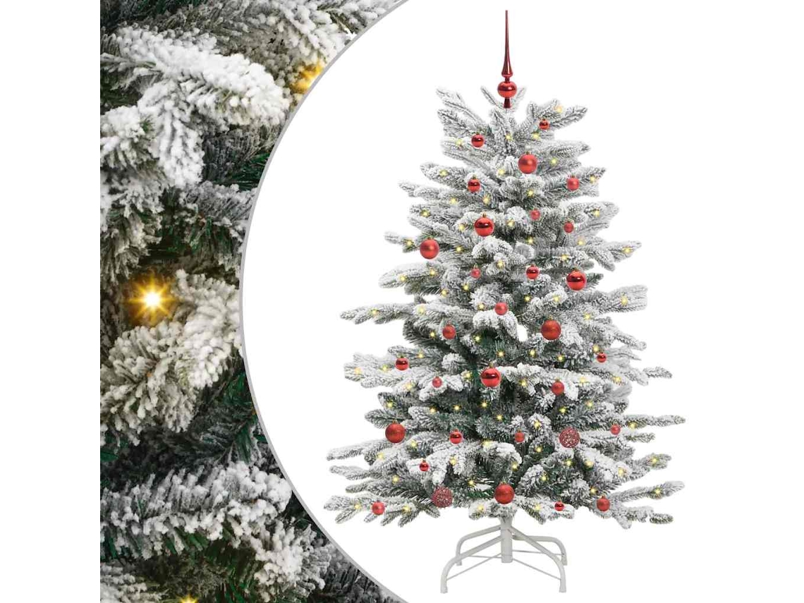 Conjunto 1 Árvore De Natal Artificial Vidaxl Branco Polietileno (150 Cm)