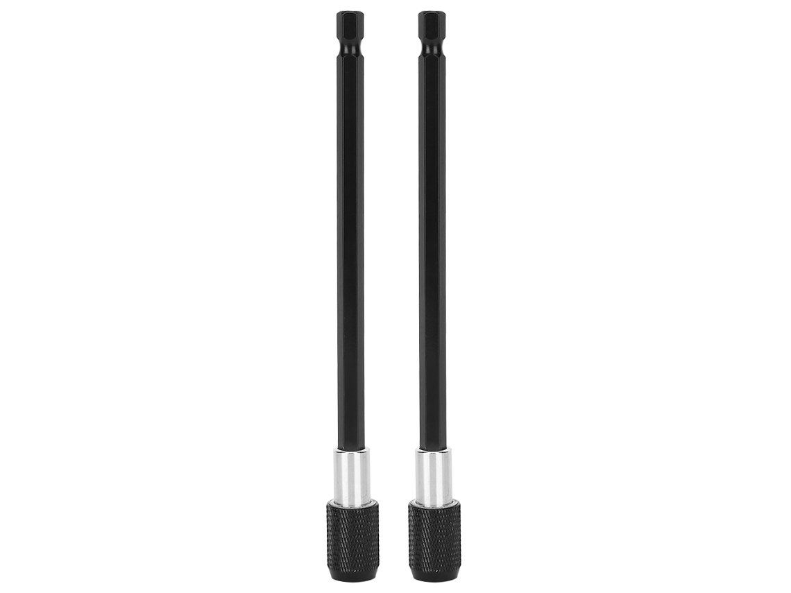 2 Peças De Barra Extensível De Parafuso Hexagonal Com Bloqueio Automático E Liberação Rápida Para Furadeira Elétrica 150mm