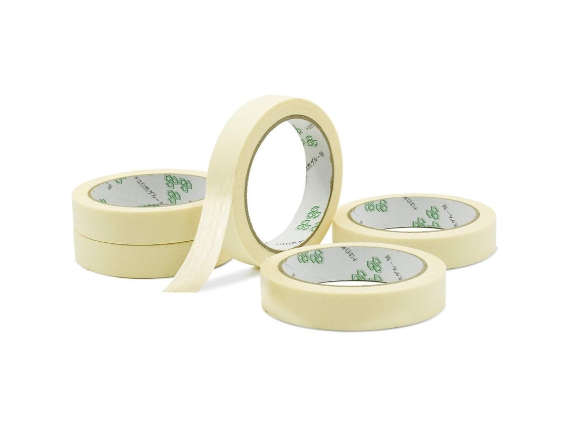Cinta De Mascaramento 5 Rolos 20mm×20m, Adesão Forte, Sem Resíduos, Para Decorar, Etiquetar, Pintar, Branca