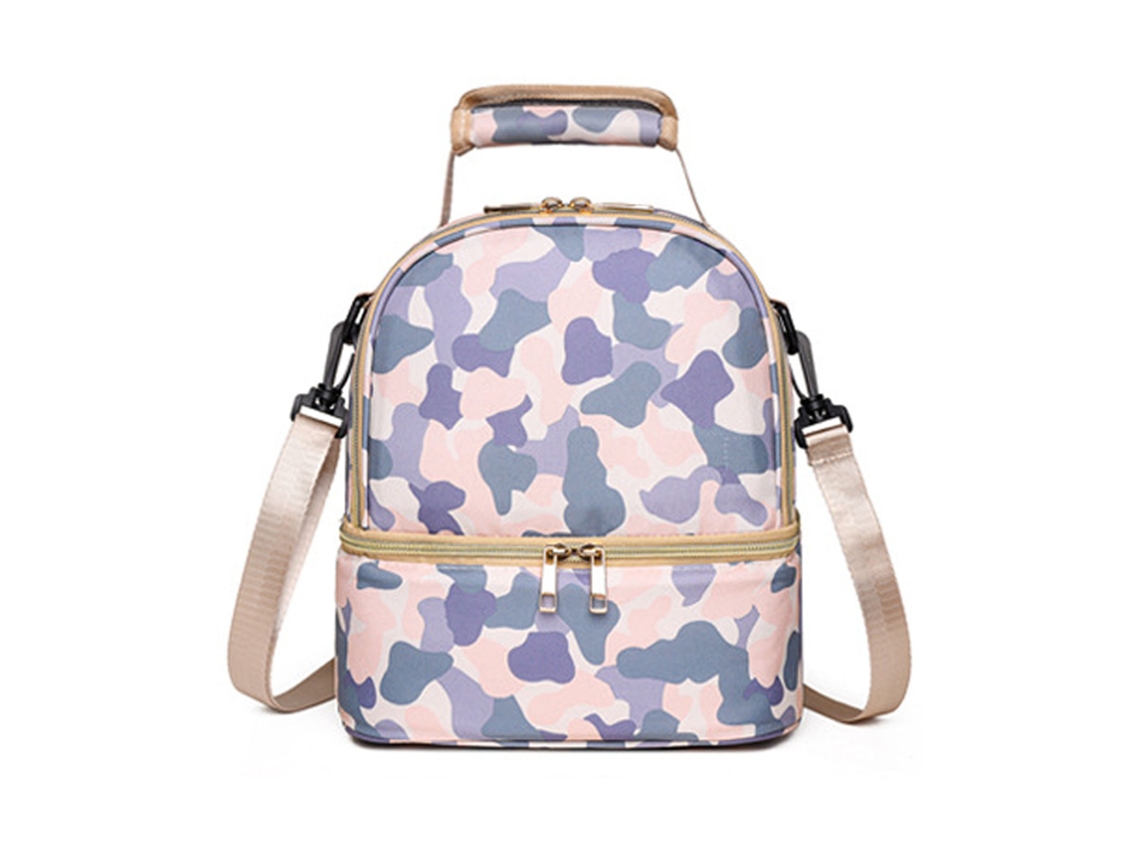 Mochila térmica multifuncional de camada dupla, à prova d'água e isolada para resfriar leite materno e mamadeiras.