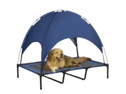 Cama Externa com Cobertura Dobrável Azul 122x92x108cm
