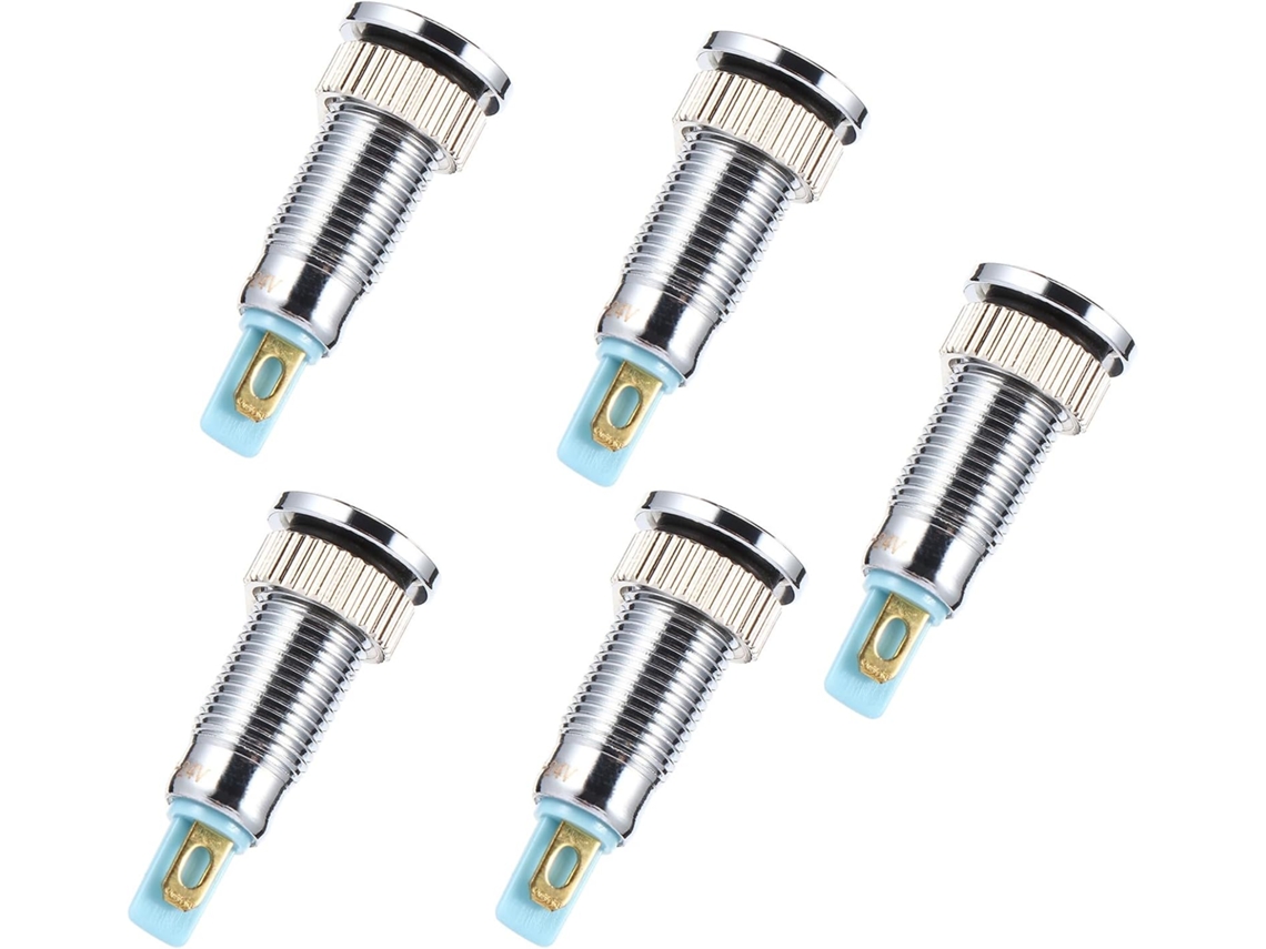 Conjunto De 5 Luzes Led Metálicas Multicoloridas De 8 Mm, 12 V-24 V, À Prova D'água Ip66 Para Barcos.