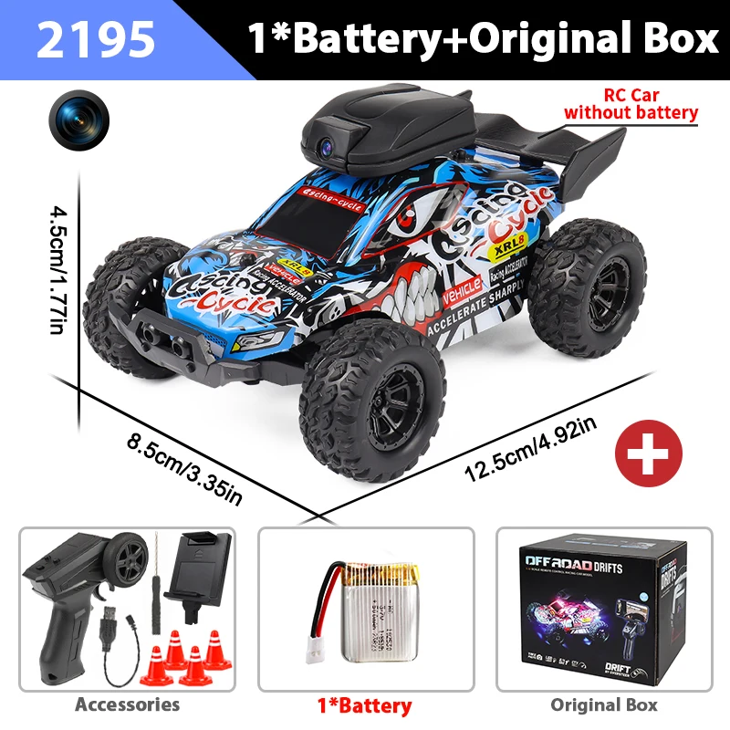 (azul) Carro De Corrida De Drift Off-road De Alta Velocidade Com Controle Remoto, Brinquedo Elétrico Infantil