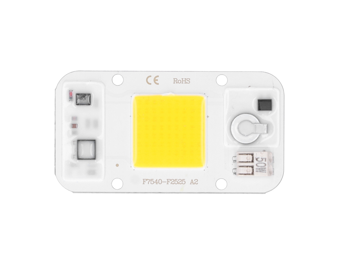 Chip Led Cob 50w 220v Painel De Luz Branca Espectro Completo Sem Solda Diy 100lm/w
