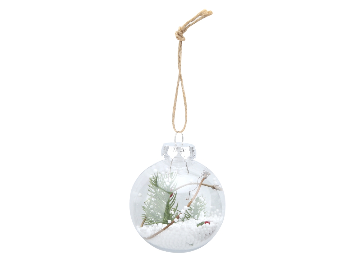 Laxiscreed Kit De 6 Bolas De Natal Transparentes Para Decoração De Árvore Natalícia