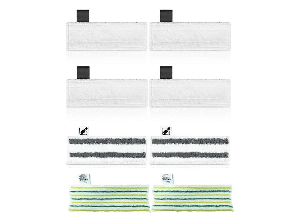 Conjunto De 8 Panos De Microfibra Para Limpeza A Vapor Karcher Sc1 Sc2 Sc3 Sc4 Sc5._glo