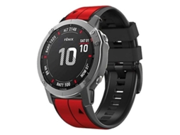 Lurelia Garmin Fenix 3 Hr Pulseira De Silicone 22mm Vermelha Preta