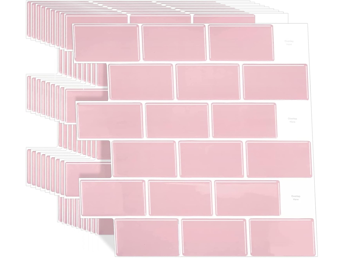 Azulejos autoadesivos para cozinha, 10 folhas, Azulejos autoadesivos premium Slowmoose
