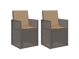 Maison Exclusive - Cadeiras De Jantar Para Jardim 2 Unid. Cinza Claro E Taupe Pp