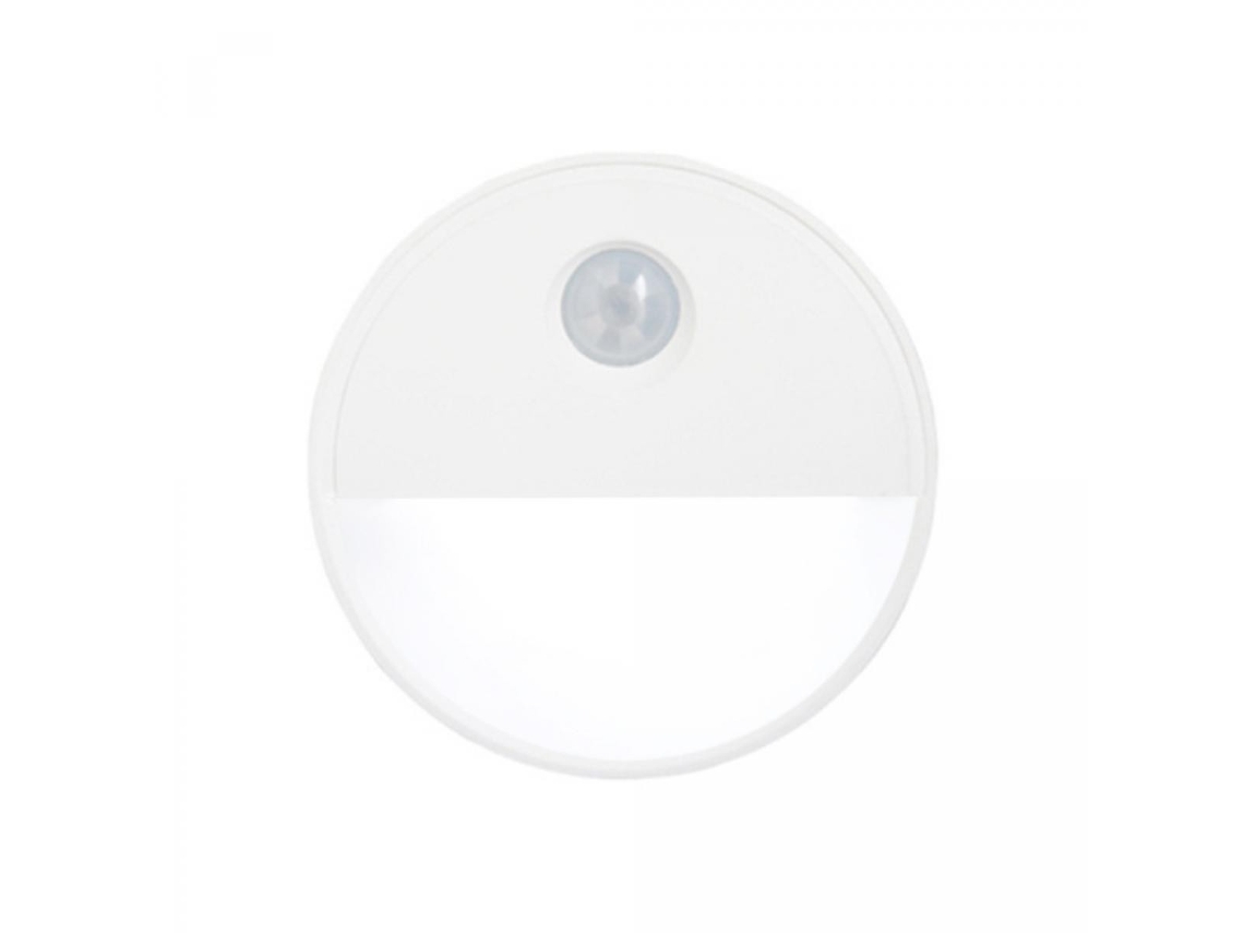 Luz Branca de 1 Watt em Formato de Meia Lua para Cabeceira de Quarto Led com Sensor de Corpo Humano