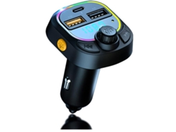 Transmissor Fm Bluetooth Yizhood C28 Qc3.0 Type C 5v/3.1a Preta