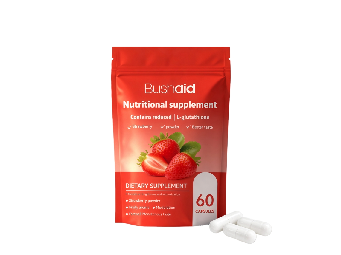 Cápsulas Glutationa Morango Bushaid Suplemento