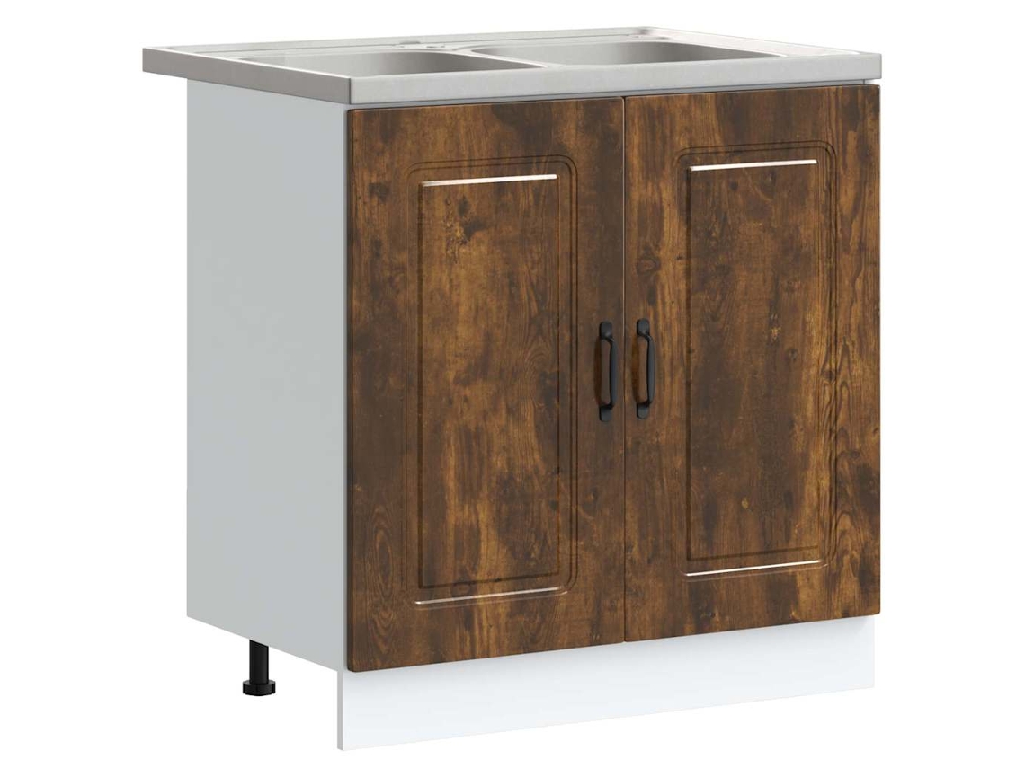 Armário de Cozinha Kalmar 2 Pcs Castanho (80x46x81,5 cm) HARLANV1