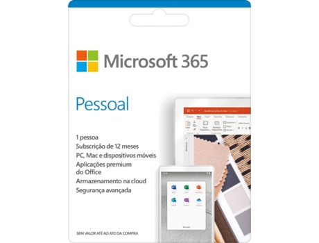 Software MICROSOFT 365 Pessoal ESD (1 Utilizador - 1 Ano - PC e Mac - Formato Digital)