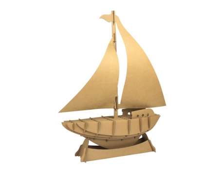 Maquete para montar - Papelão - Veleiro - 36x45x10 cm - Para crianças a partir de 6 anos - Unissex