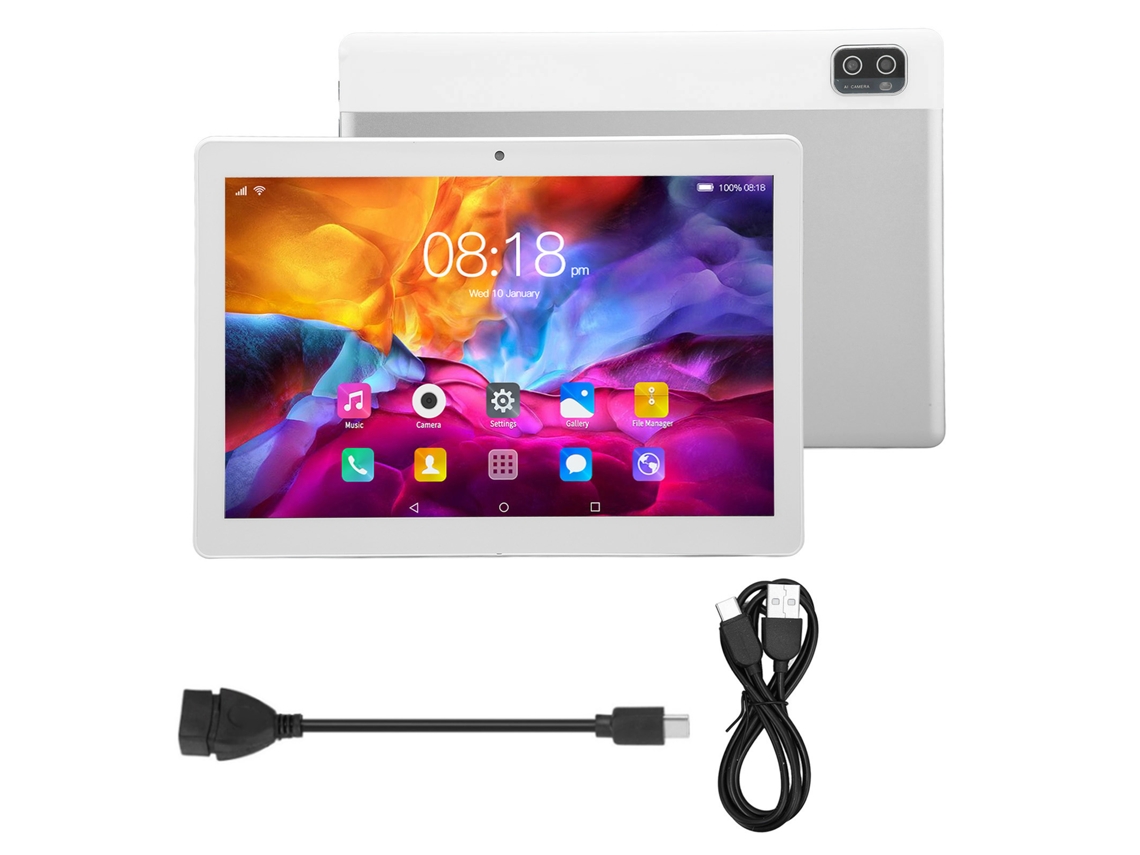 Tablet (chamada Wifi 5g) Tela De 10,1 Polegadas Android 12 6gb+128g Prata