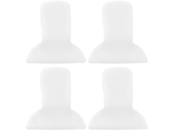 Conjunto De 4 Prendedores Edredom Brancos, De Espuma E Metal, Com Fixação Antiderrapante Para Edredons E Lençóis No Uso