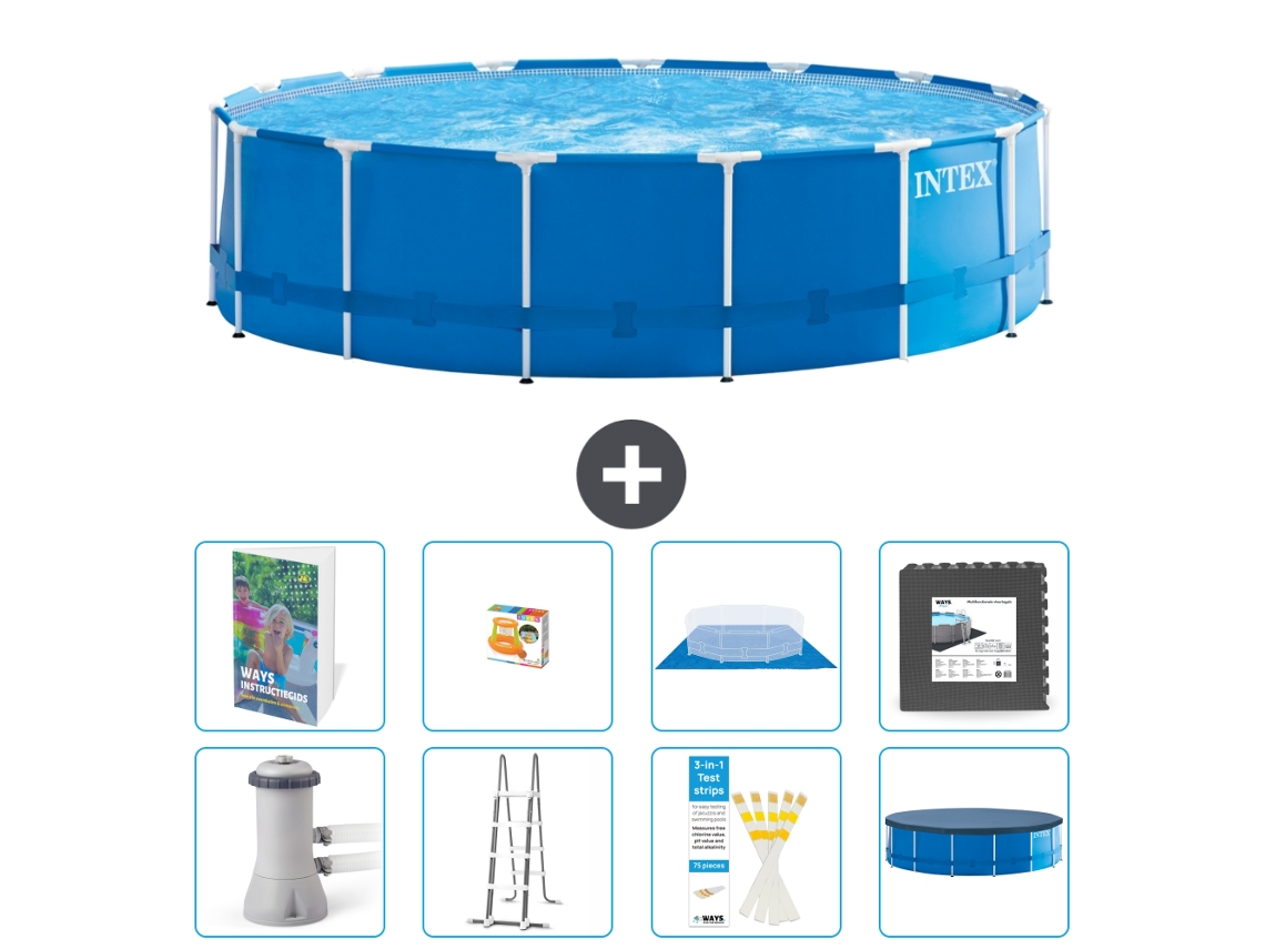 Intex Piscina Com Estrutura Redonda - 457x122 Cm - 9-peças S525