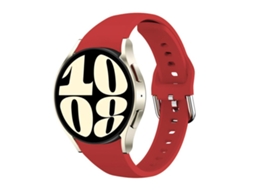 Bracelete Para Samsung Galaxy Watch Fe / 7 / 6 / 5 / 4 - Silicone Fino - Vermelha