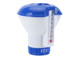 Dispenser De Químicos Flutuante Com Termômetro 5 Polegadas Para Piscina