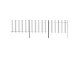 Garden Fence, Garden Fences Vidaxl Preto Aço (n/a)