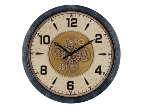 Relógio de Parede Preto Dourado Cristal Ferro 72 X 9 X 72 Cm 3 Un BIGBUY HOME